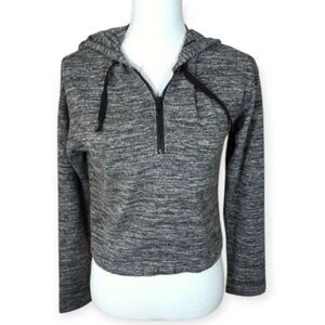 INSPIRED HEARTS CROPPED GRAY ZIP FRONT HOODIE SZ.XS EUC.